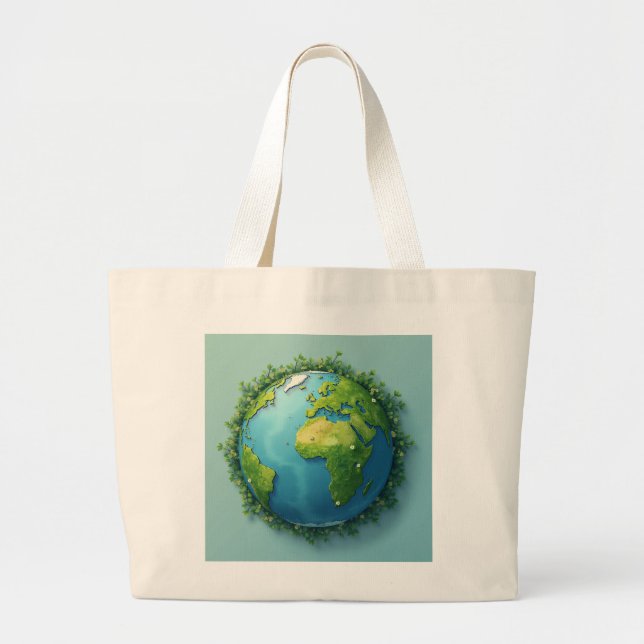 Earth-Design Eco Bag - A Small Step for the Planet (Front)