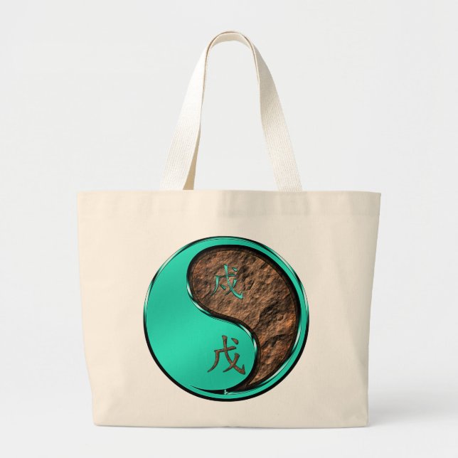 Earth Dog Large Tote Bag (Front)