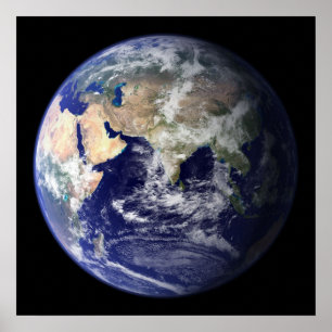 Earth Eastern Hemisphere poster