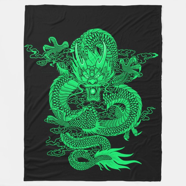 Earth Emperor Dragon Fleece Blanket (Front)