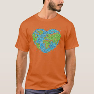 Earth Environment Climate Heart Climate Protection T-Shirt