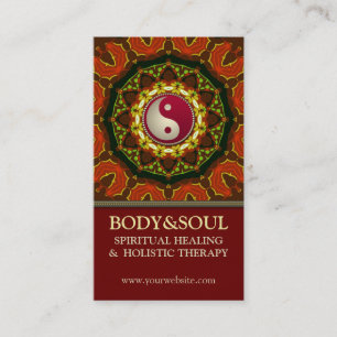 Earth Fire Mandala YinYang New Age Business Cards