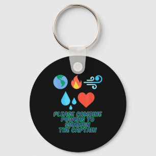 Earth Fire Wind Water Heart Planet Funny 90s T Shi Key Ring