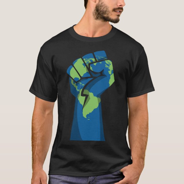 Earth Fist RESIST Climate Change T-Shirt (Front)