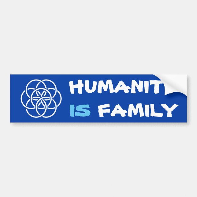 Earth Flag Family Bumper Sticker (Front)