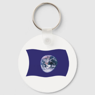 Earth Flag Keychain