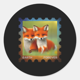 Earth Forever Environmental Protection Stamp Baby  Classic Round Sticker