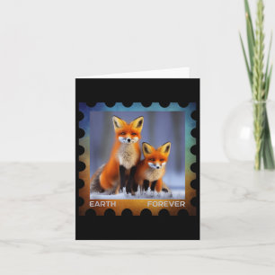 Earth Forever Environmental Protection Stamp Snow Card