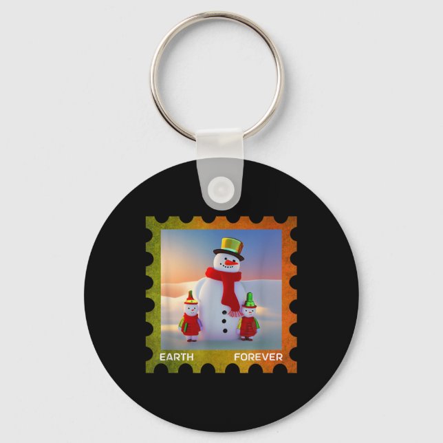Earth Forever Environmental Protection Stamp Sunse Key Ring (Front)