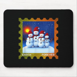 Earth Forever Environmental Protection Stamp Sunse Mouse Pad