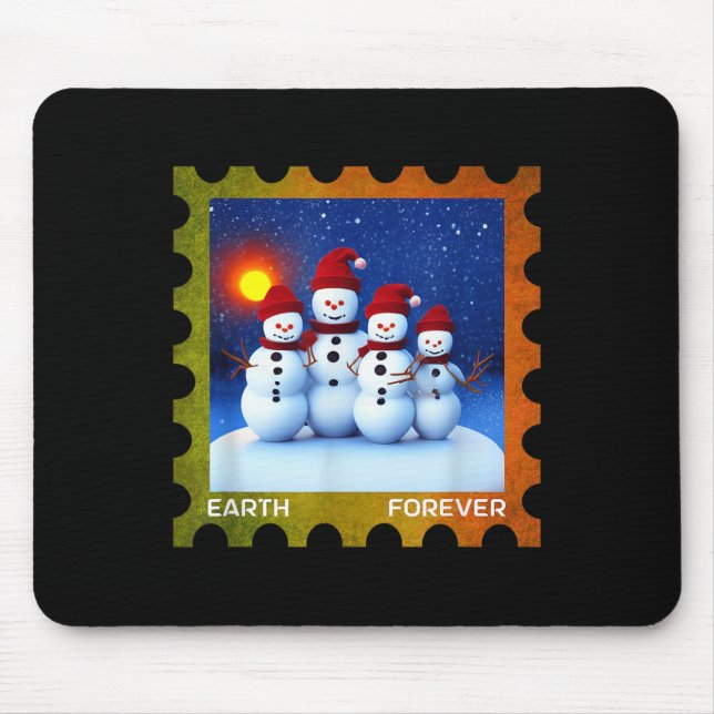Earth Forever Environmental Protection Stamp Sunse Mouse Pad (Front)