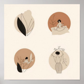 Earth & Form – Minimalist Botanical Art VIII Poster
