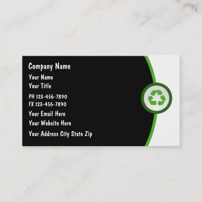 Earth Friendly Business Cards (Front)
