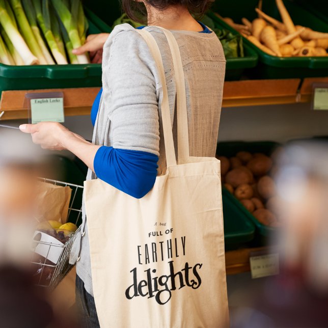 Earth Friendly Eco Message Grocery Tote Bag (Mother Earth's bountiful gifts!)
