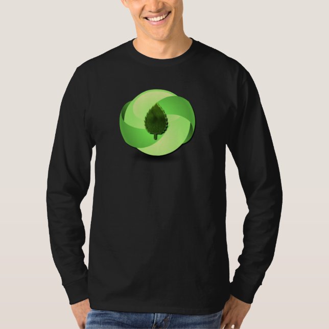 Earth Friendly Long Sleeve Black T-Shirt (Front)