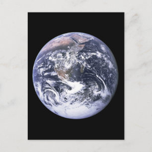Earth from Apollo 17 Postcard