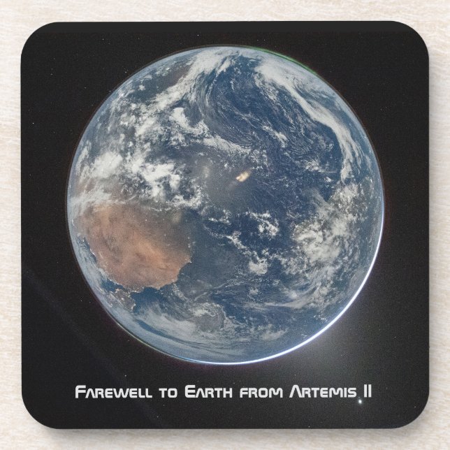 Earth From Artemis II Coaster (Front)