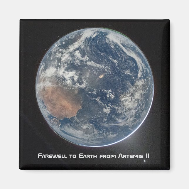 Earth From Artemis II Magnet (Front)