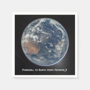 Earth From Artemis II Napkin