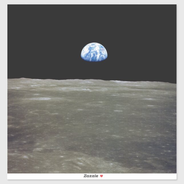 Earth from Moon in Black Space: Earthrise (Sheet)