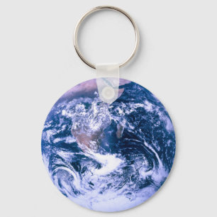 Earth From Space Blue Marble Key Ring