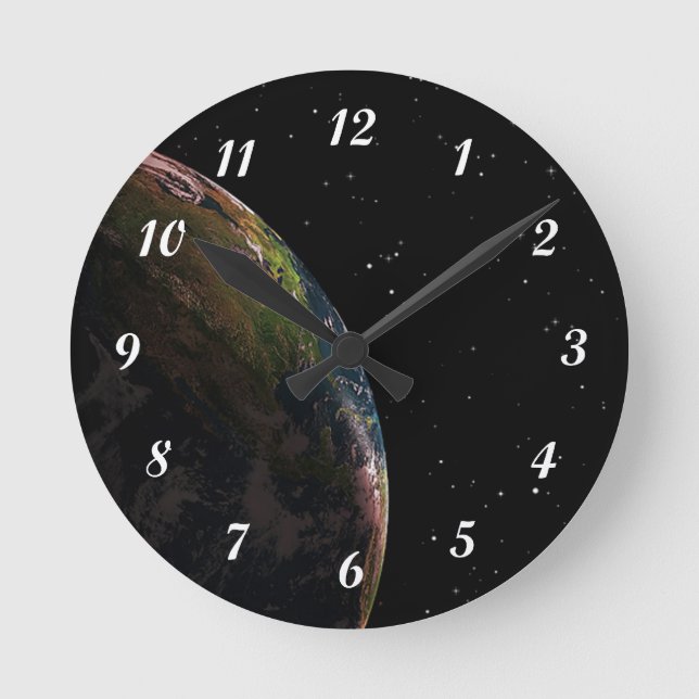 Earth from Space Round Clock (Front)
