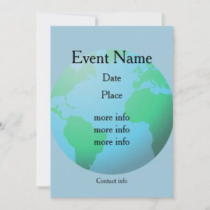Earth globe background custom text