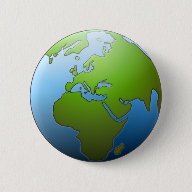 Earth Globe Button (Front)
