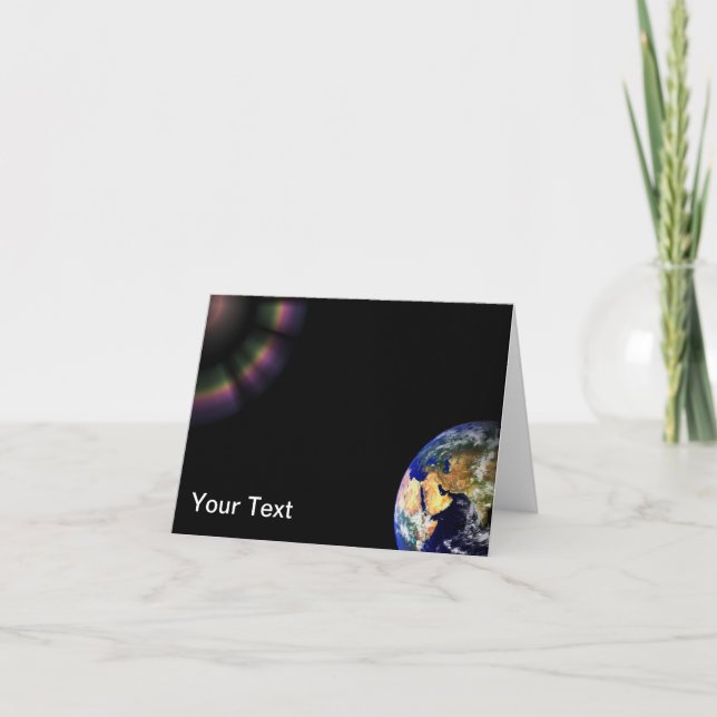 Earth Globe Space Card (Front)