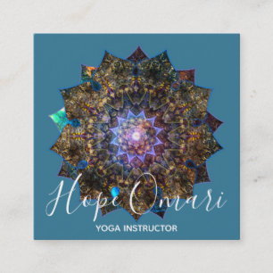 Earth Goddess Mandala Square Business Card