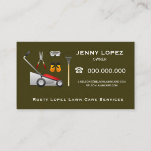 Earth Green Lawncare Business Card