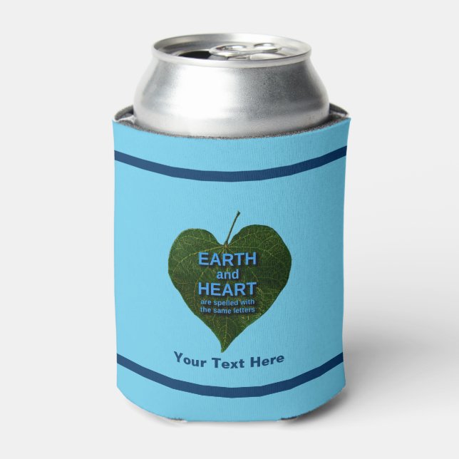 Earth - Heart Anagram Can Cooler (Can Front)