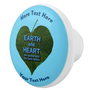 Earth - Heart Anagram Ceramic Knob