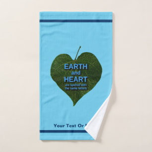 Earth - Heart Anagram Hand Towel