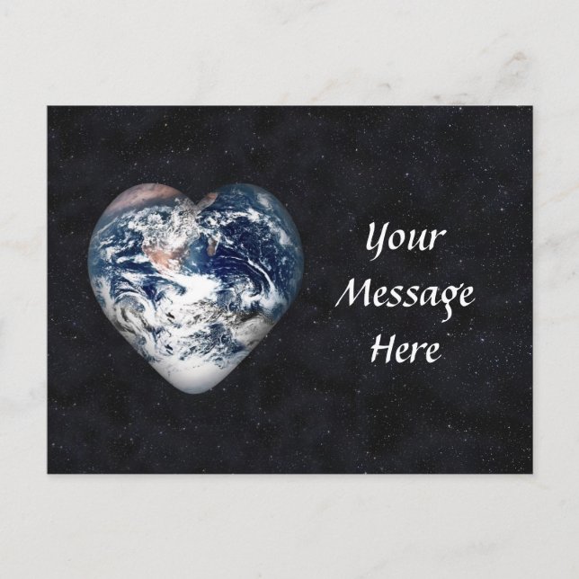 Earth Heart  in the Universe Postcard (Front)