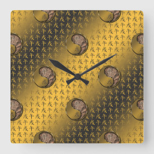 Earth Horse Square Wall Clock