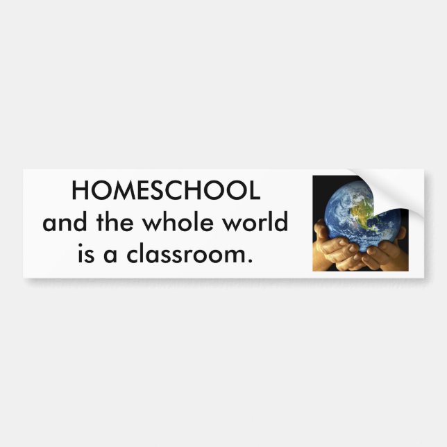 Earth in our Hands, HOMESCHOOL Bumper Sticker (Front)