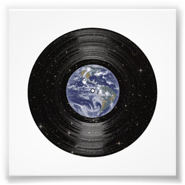 Earth In Space Vinyl LP Record Photo Print (Front)