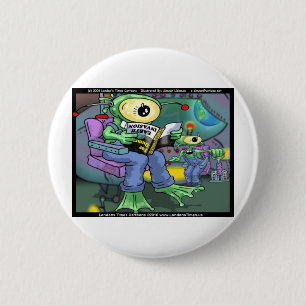 Earth Invasion 4 Dummies Funny Gifts Tees & Mugs 6 Cm Round Badge