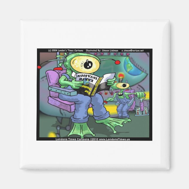 Earth Invasion 4 Dummies Funny Gifts Tees & Mugs Magnet (Front)