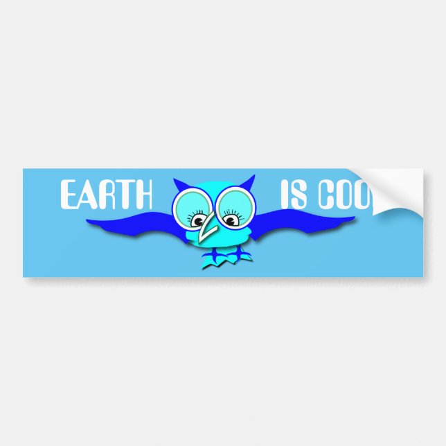 EARTH IS COOL Bumper Sticker (Front)