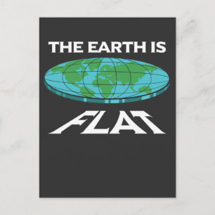 Earth is Flat conspiracy Planet Science Theorist Postcard