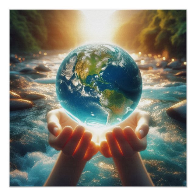 EARTH IS IN OUR HANDS Design Poster (Front)