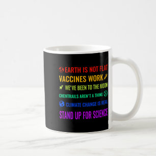 Earth Is Not Flat Vaccines Work Funny Science T Sh Coffee Mug