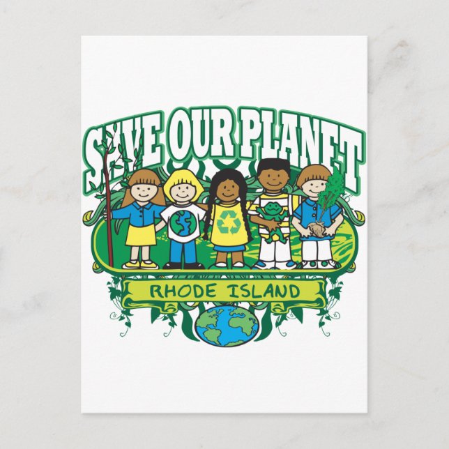 Earth Kids Rhode Island Postcard (Front)