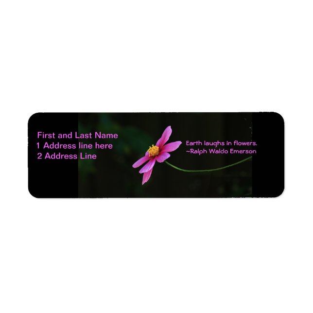 Earth Laughs in Flowers: (Front)
