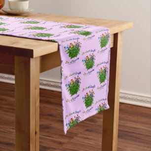 Earth Laughs In Flowers Inspirational Quote Short Table Runner