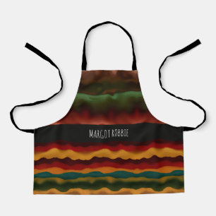 Earth layers Abstract Rainbow Pattern Apron
