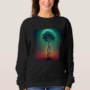 Earth Life Genetics Biologist Science DNA Tree Pre Sweatshirt