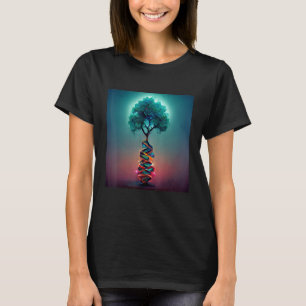 Earth Life Genetics Biologist Science DNA Tree T-Shirt